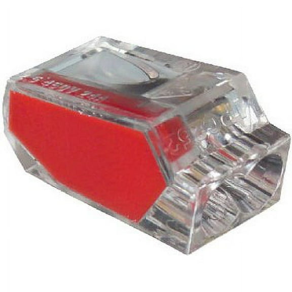 2 Port Push-In Connectors Red 500/bag