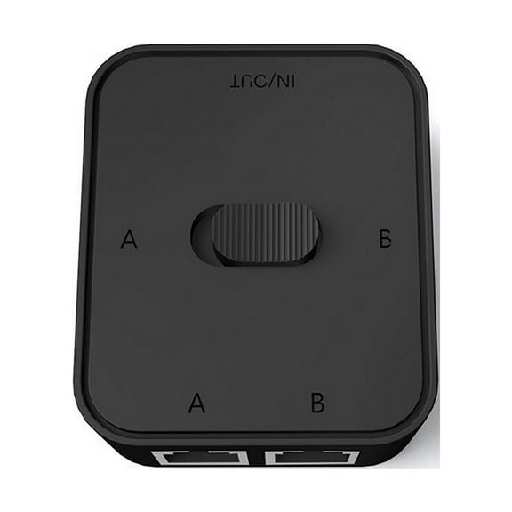 2 Port RJ45 LAN CAT6 Network Switch 1000Mbps 2 in 1 Out/1 in 2 Out Internal External Network Switcher Splitter