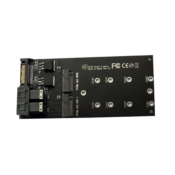 2 Port SFF-8643 U.2 to NVMe M.2 NGFF SSD Convert Card Adapter SFF-8643 U.2 to Dual M-Key NVME M2 NGFF SSD Adapter