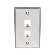 2-Port Stainless Steel Faceplate