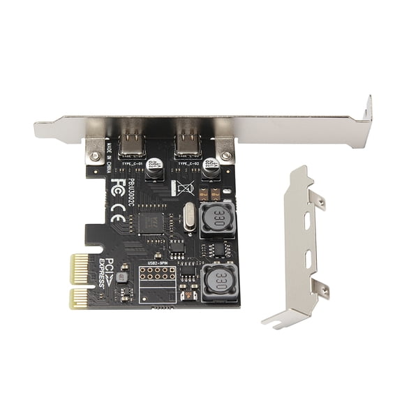 2 Port TypeC PCIe X1 Expansion Adapter Card Add 2x Super Speed 10Gbps port for Desktop PC