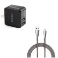 thumbnail image 1 of 2-Port USB 17W Home Charger w Type-C 6ft Metal USB Cable G5E for Alcatel 3V (2019) - ASUS ROG Phone 2 - BLU G9 Pro - BOLD N1 - Coolpad Legacy S - Google Pixel 4 XL - LG G8X ThinQ, 1 of 11