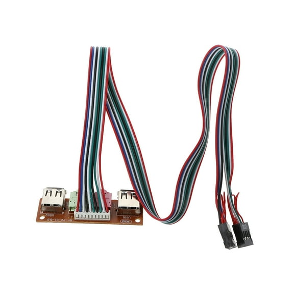 2-Port USB 2.0 Computer Case Front Panel Audio Jacks Port Mic Earphone Cable