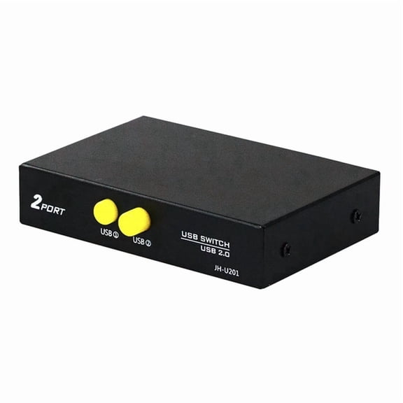 2 Port USB 2.0 Sharing Switch Switcher 2 in 1 Out USB Print Sharer for PC Scanner Printer Laptop Desktop Computer