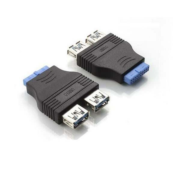 2 Port USB 3.0 A Female to 20 Pin Adapter