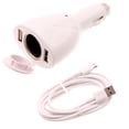 thumbnail image 1 of 2-Port USB Car Charger 6ft Long Cable Power Cord DC Socket Adapter Micro-USB A7Q for BLU R1 Plus, Vivo Go, Life One X3 X2 Play S, HD, Tank Extreme Pro (T0010UU), Grand M, 5R, Advance 5.0, 1 of 6