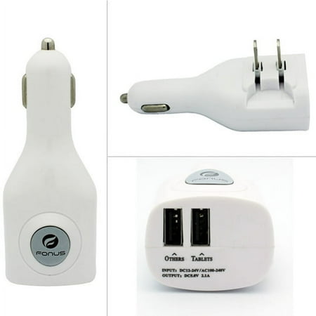 2-Port USB Car Home Charger for Galaxy Tab S7 (2020)/A7 10.4 (2020) Tablets - 2-in-1 Power Adapter DC Socket Wall for Samsung Galaxy Tab S7 (2020)/A7 10.4 (2020)