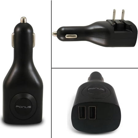 2-Port USB Car Home Charger for Google Pixel 6 and 6 Pro Phones - 2-in-1 Power Adapter DC Socket Wall AC Plug D3K Compatible With Google Pixel 6/Pro Models