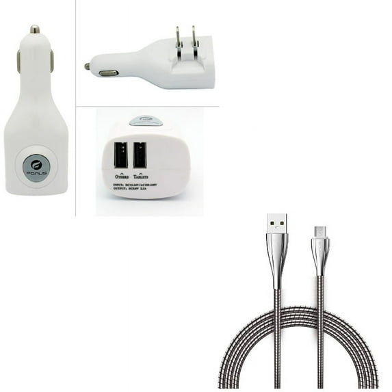 2-in-1 Micro-USB Chargers For LG K20 V,K20V, TP260, K20 Plus, Fortune, Stylo 3, Stylus 3, LS777 - Foto 2