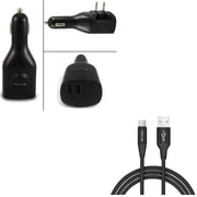 2-Port USB Car Home Charger w Type-C 6ft USB Cable for Samsung Galaxy A72 5G/A52 5G/A42 5G/A32 5G/A12 5G - 2-in-1 Power Adapter, Charger X1V Compatible With Galaxy A72 5G/A52 5G/A42 5G/A32 5G/A12 5G