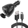 thumbnail image 1 of 2-Port USB Charger for Samsung Galaxy Z Flip5/Flip4/Flip 3 5G - 6ft Type-C Cable Power Cord DC Socket Splitter USB-C Wire Adapter for Galaxy Z Flip5/Flip4/Flip 3 5G, 1 of 6
