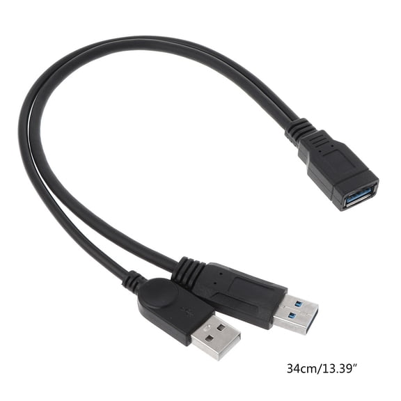 2 Port USB2.0 Hub USB 2.0 Male To 2 USB Female Splitter Hub Power Cord Adapter for Printers Converter