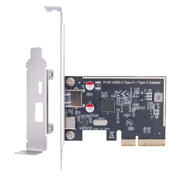 2 Port USB3.1 PCIe Card USB 3.1 PCIExpress 3.0x2 Host Controller Expansion Card ASM1142 Chip 10Gbps