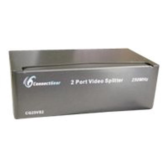 SVGA VGA Splitter 2 Port 1 in 2 out Amplifier Box 250MHz, 1 Video into 2 Monitor