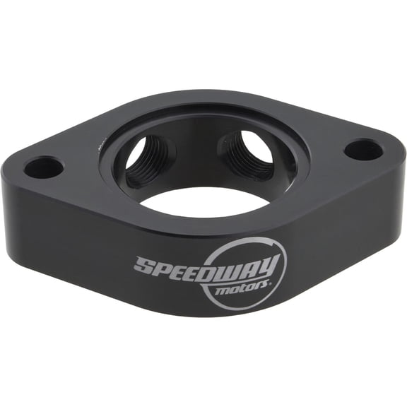 2-Port Water Neck Riser for Edelbrock 8895 or SBC, 3/8 Inch NPT