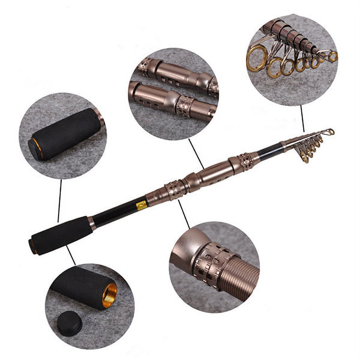 2. Portable Telescopic Fishing Rod Fish Hand Fishing Tackle Fishing