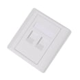 thumbnail image 1 of 2 Ports CAT6 Ethernet Wall Plate Outlet RJ45 LAN Port Computer Telephone Wall Mounting Outlet Wall Coupler Plate, 1 of 8