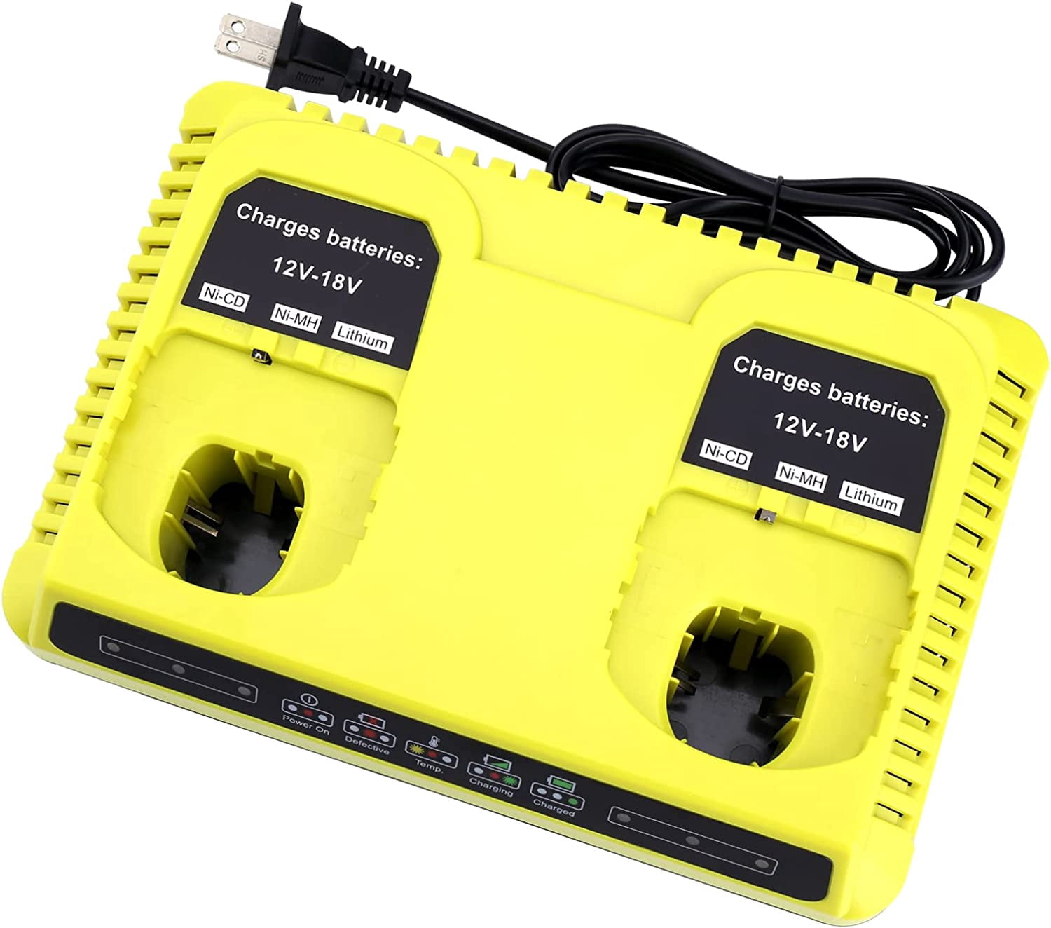 Lot Of 2 6.0Ah 18V Li-Ion Batteries + Charger For Ryobi ONE+ Tools - P102 P103 P105 P107 P108 Compatible