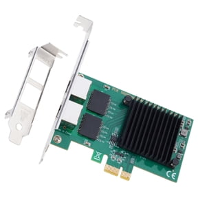 2 Ports PCIe 1X I350T2 Chip 10/100/1000Mbps Card 2x Port Server Gigabit Networking Card PCIe Ethernet