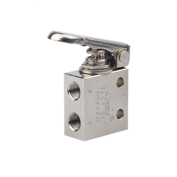 2 Position 3 Way Pneumatic Valve, Spring Return Air Control Pneumatic Mechanical Valve, Lever Metal Switch for CNC Machine Industrial