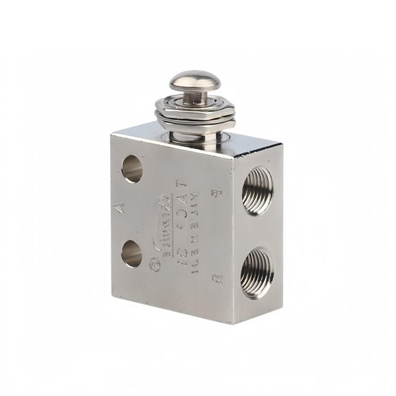 2 Position 3 Way Toggle Valve, TAC-31P Pneumatic Knob Manual Control Mushroom Push Button Air Pneumatic Mechanical Valve