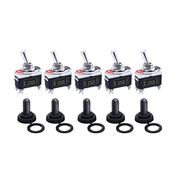 2 Position Toggle Switches 15A 250VAC Waterproof Design Control Switches 12mm Mounting Hole for Boats Trucks Projects