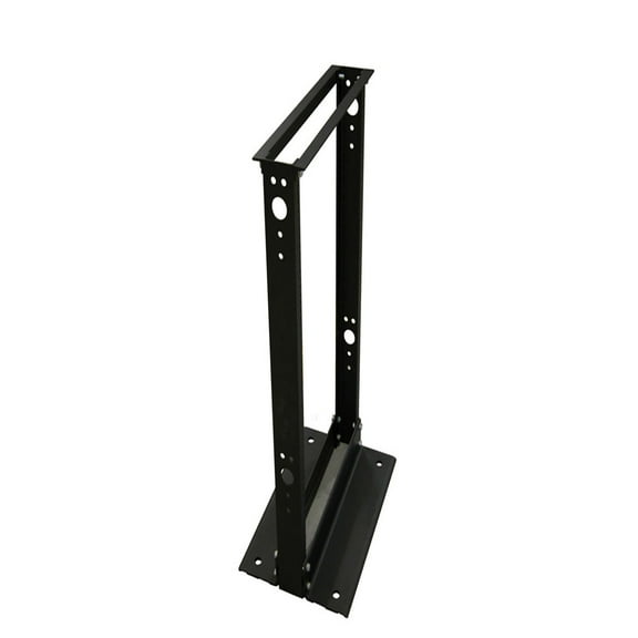 2-Post Open Frame Aluminium Floor Rack, 45U, 7' x 19", Black