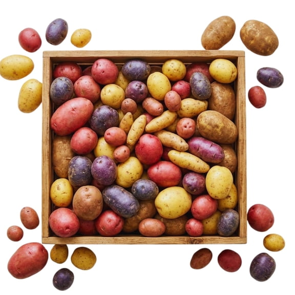 2 Pound Mix Color Potato Seeds For Planting, Seed Potatoes For Planting, Heirloom Potatoes Bulbs Tubers Vegetable Plants for Backyard Garden, Easy to Plant