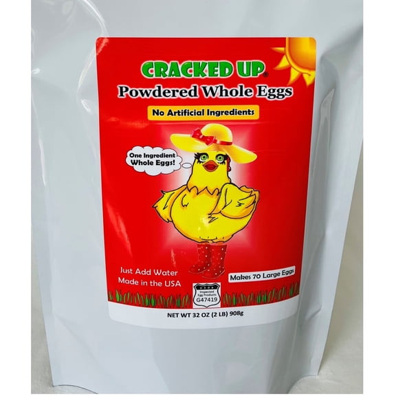 2 Pounds (32 oz), Whole Powdered Eggs, WHY PAY MORE? Freshest Eggs!, Fast Priority Shipping, Makes 70 Large Eggs, MADE IN THE USA! Resealable Pouch.