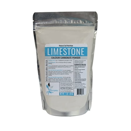 2 Pounds Calcium Carbonate Limestone Powder Garden Fertilizer and pH Neutralizer