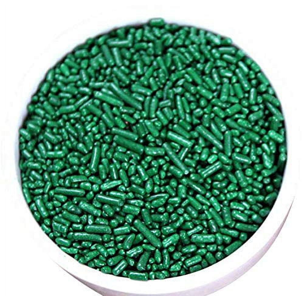 2 Pounds Dark Green Sprinkles BULK Jimmies Edible Cake Cupcakes