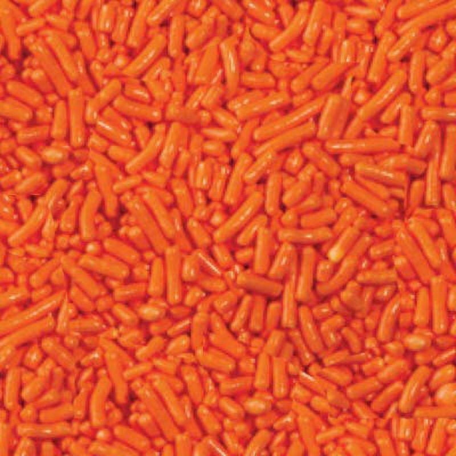 2 Pounds Orange Sprinkles BULK Jimmies - Edible Cake Cupcakes Dessert & Ice Cream Topping- Orange Candy