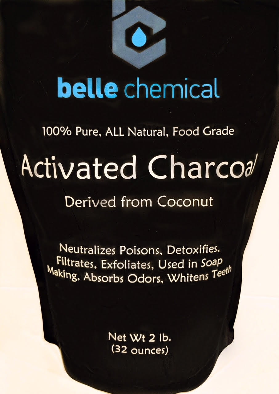 2 Pounds - Organic Coconut Activated Charcoal Powder - Food Grade, Kosher - Teeth Whitening, Facial Scrub, Soap Making