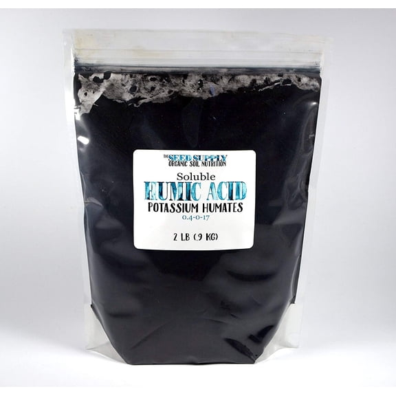 2 Pounds Organic Soluble Humic Acid Powder - Potassium Humates - Natural Organic Humus