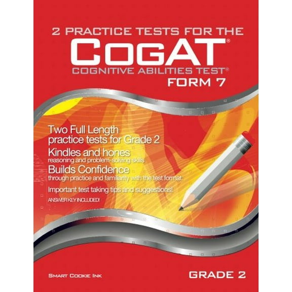 Pre-Owned 2 Practice Tests for the CogAT - Form 7 - Grade 2 (Level 8): TWO FULL LENGTH Practice Tests for GRADE 2 (Practice Test for the CogAT - Form 7 - Grade 2) Paperback
