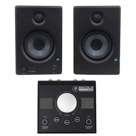 (2) Presonus Eris E4.5 Active Powered 4.5" Studio Monitors Bundle with Mackie 2x2 Controller