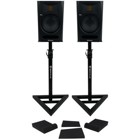 (2) Presonus R65 V2 6.5" 140w Bi-Amped Studio Reference Monitors+Stands+Pads