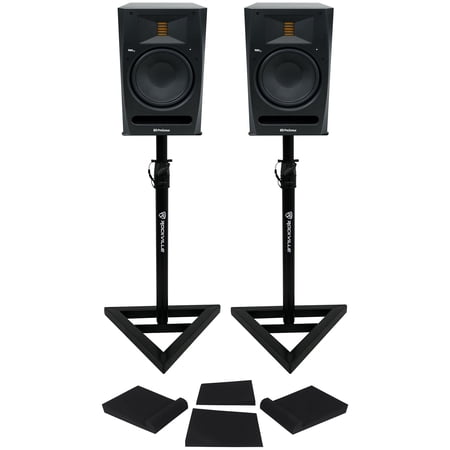 (2) Presonus R80 V2 8" 140w Powered Active Studio Reference Monitors+Stands+Pads