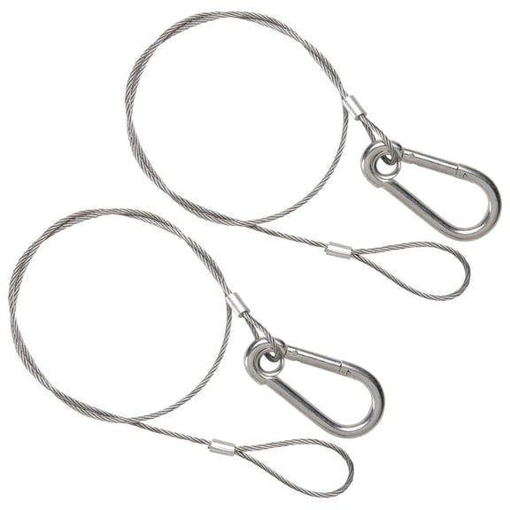 (2) Pro Audio DJ Lighting 24" Steel Hanging Light Fixture Safety Cable