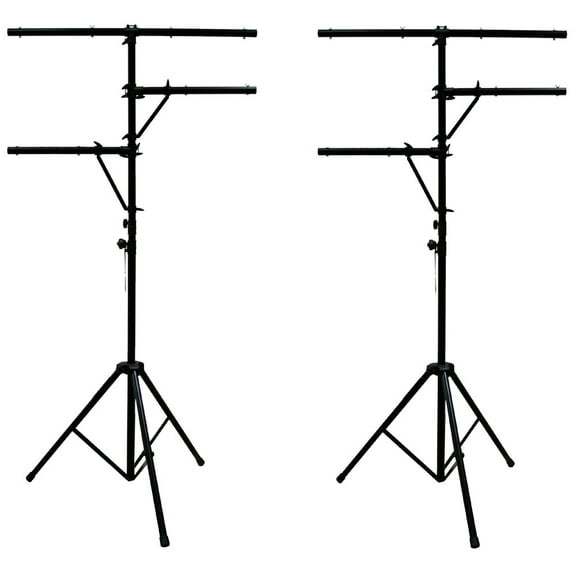 (2) Pro Audio DJ Multi Arm 8 Bolt Lighting 12 Foot Tripod Light Stand Package