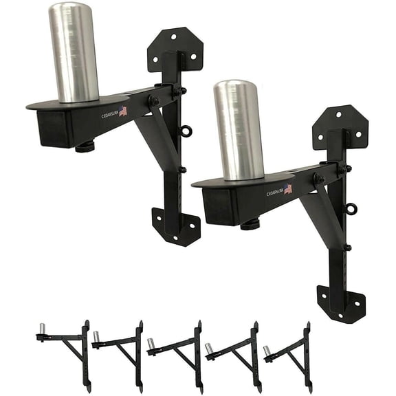 2 Pro-Audio Stands Post Holder DJ Stage Aluminum Peg Mount Over 200 LB. Capacity