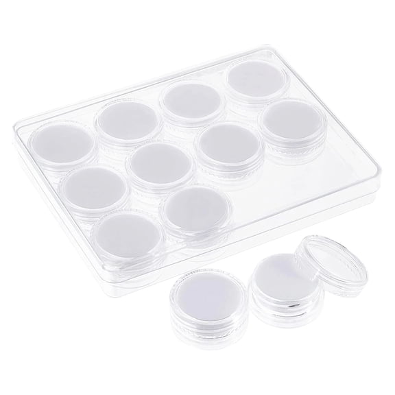 2. Professional Box 12 Round Compartments Cushioned Foam Lined Acrylic Case for Coin & Jewelry Storage