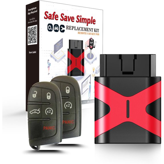 2 Programmable Key fob Scanner Tool, Easy DIY Programmer Kit Replacement for Smart Keyless Entry Remote Dodge Dart Charger Challenger M3N-40821302