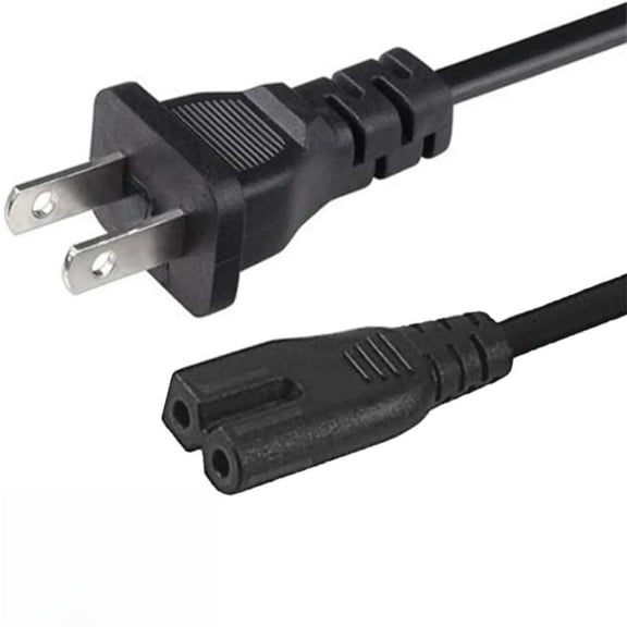 2 Prong 6Ft ized AC Uni l Power Cord Compatible E-M-Series/ Smart LED TV/ PS1 (NEMA-1-1