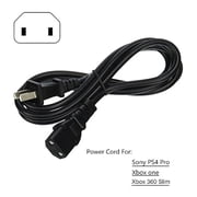 2 Prong Replacement AC IN Power Cord Cable Lead Compatible with Sony PS4 Pro PlayStation 4 Pro Power Cable