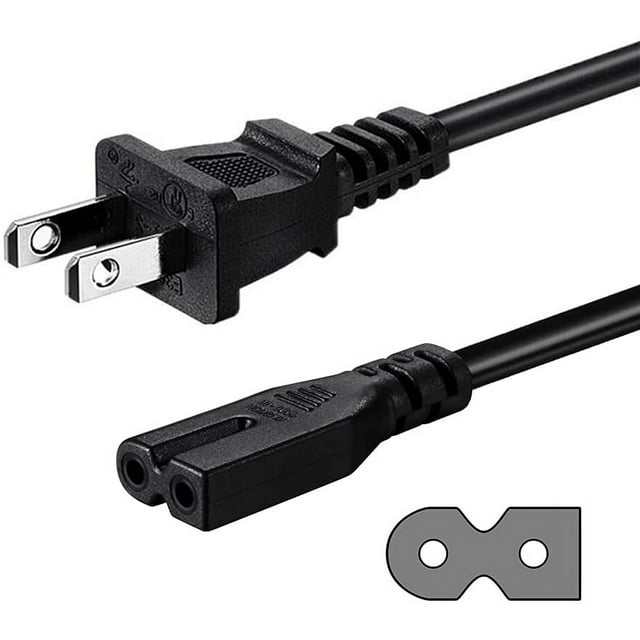 2 Prong AC Power Cord Compatible wtih Vizio D/E/M Series HDTV, Vizio