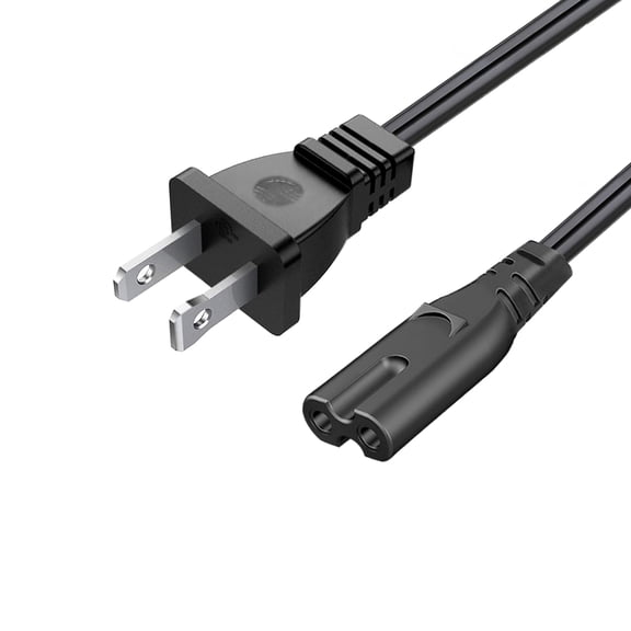 2 Prong AC Power Cord Replacement for Yamaha YAS-209 YAS-209BL YAS-108 ATS1080-R ATS-1080 YAS-106 YAS-107BL YAS-207BL Sound Bar Subwoofer Power Cord Cable