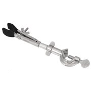 2-Prong Adjustable Clamp - Can Hold Objects of 8-30mm in Diameter - Integral Bosshead - Vinyl Coated, Nonslip Jaws - Eisco Labs