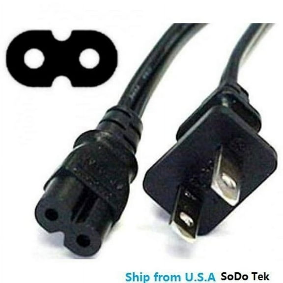 2 Prong Printer Power Cord/Printer Power Cable for Canon PIXMA iP2600 And Many Different Other Model Canon HP,Lexmark,Dell,Brother,Epson.