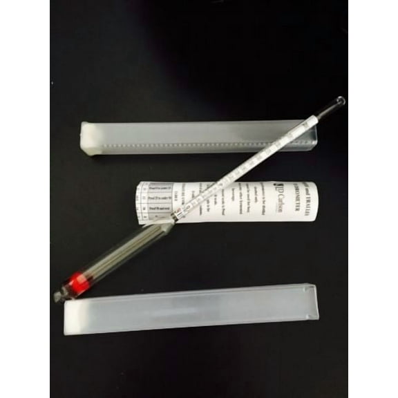 2 Proof & Tralle Hydrometer Alcohol Meter Distilling Testing Spirit Scale 0-200%